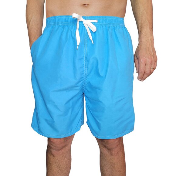 Men's Fast Dry Swim Trunks w/ Pockets Solid Bathing Beachwear Flex Board Shorts - Picture 4 of 15